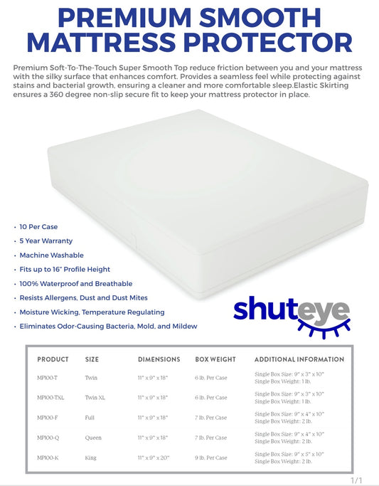 Premium Smooth Mattress Protector(FX100)